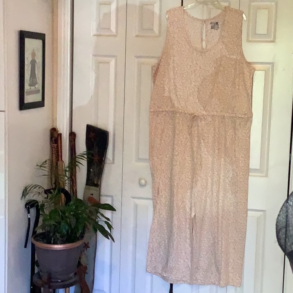 Sleeveless Cream Jumpsuit 3X